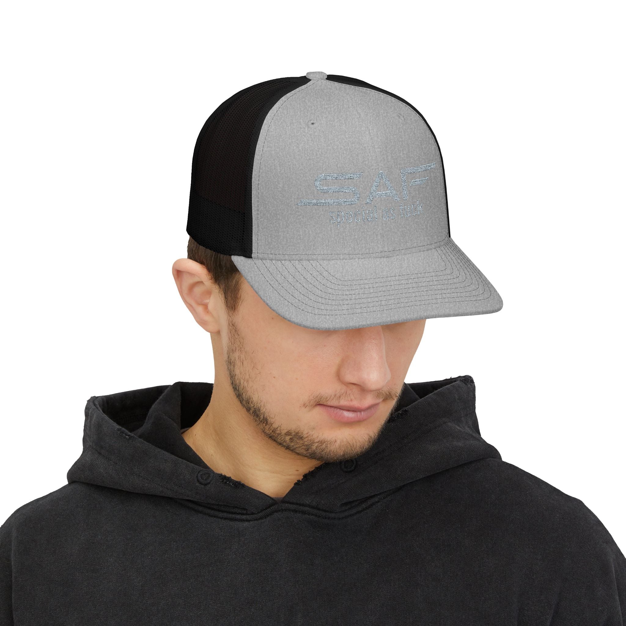 Trucker Cap — "SAF (Special As F**k)" Embroidered Snapback