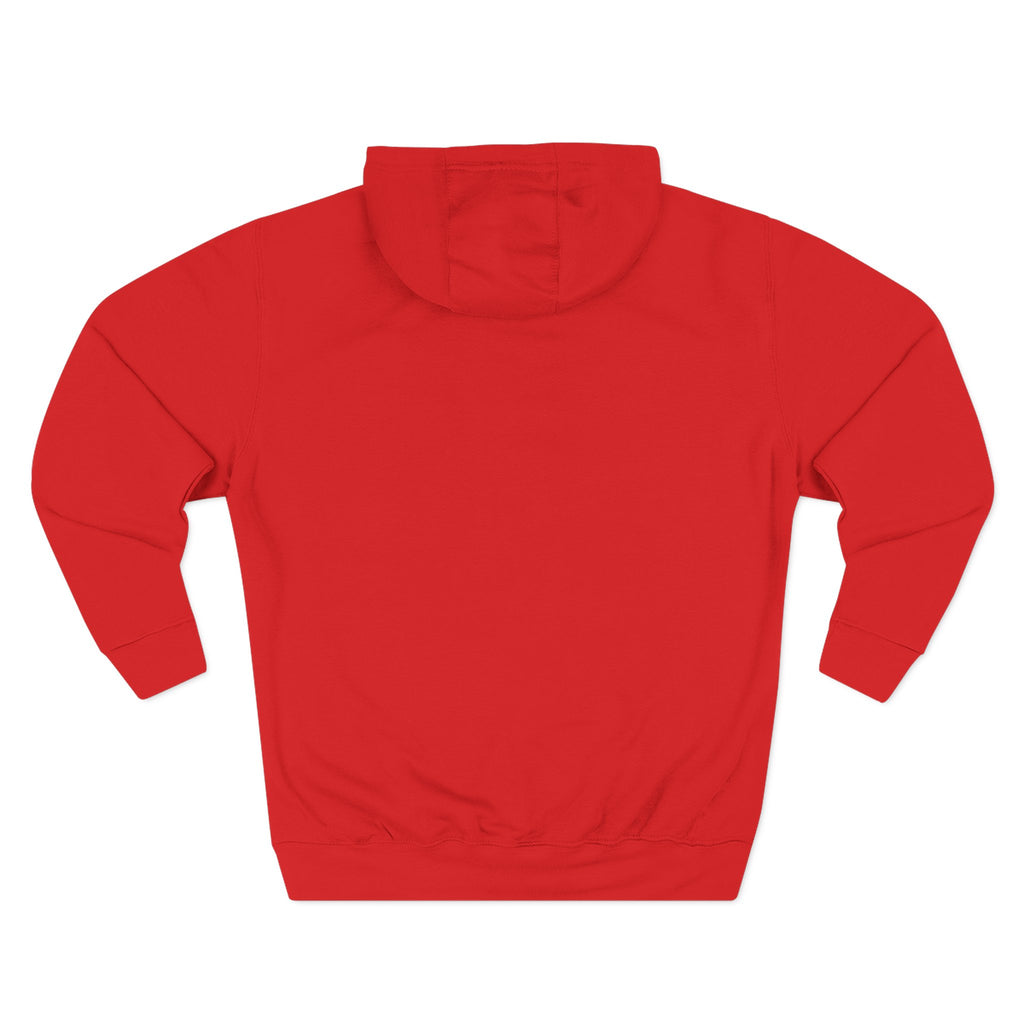 SAF Galaxy Panel Hoodie — Graphic Fleece Pullover with Red Script
