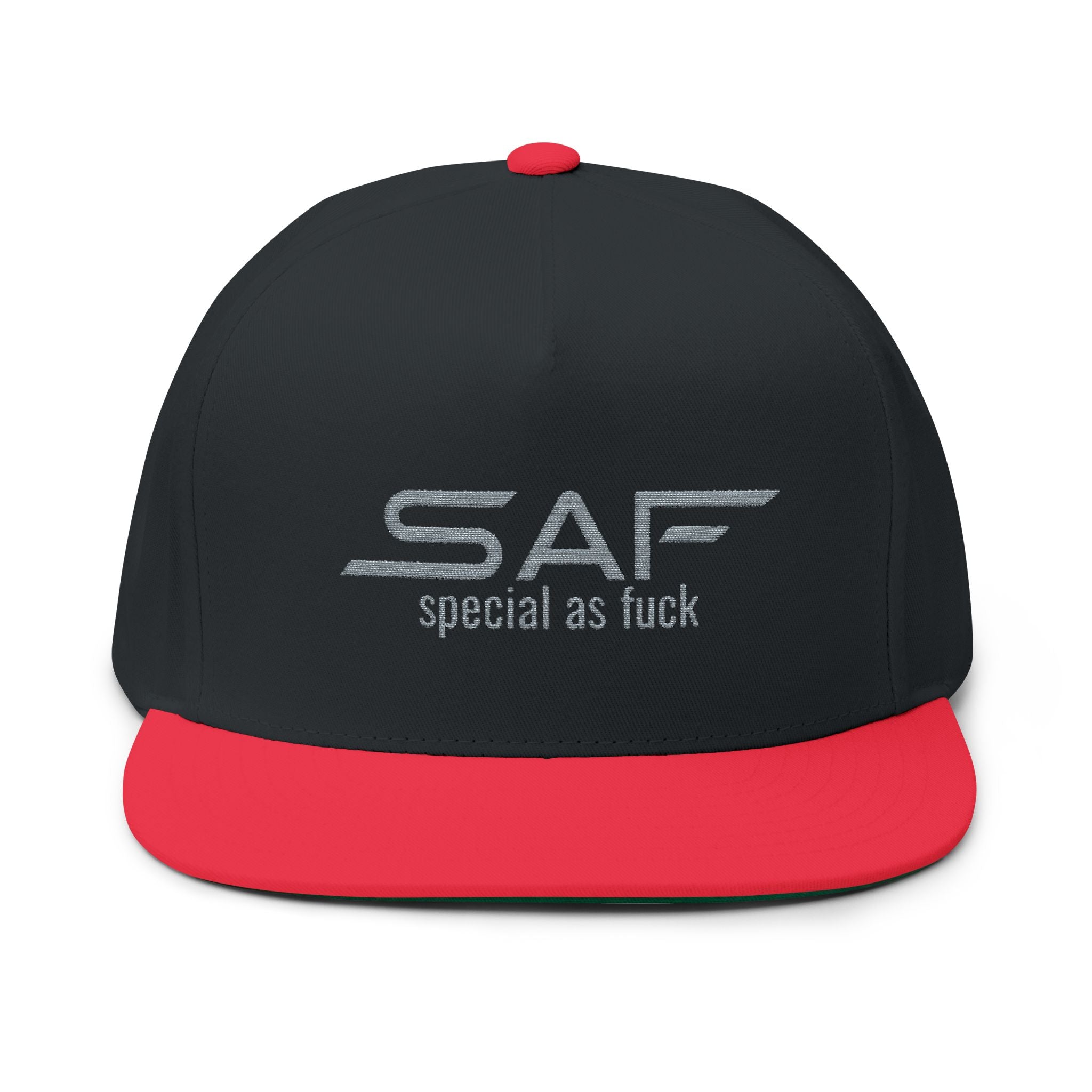 SAF Embroidered Flat Bill Cap — 'special as fuck' Snapback Hat