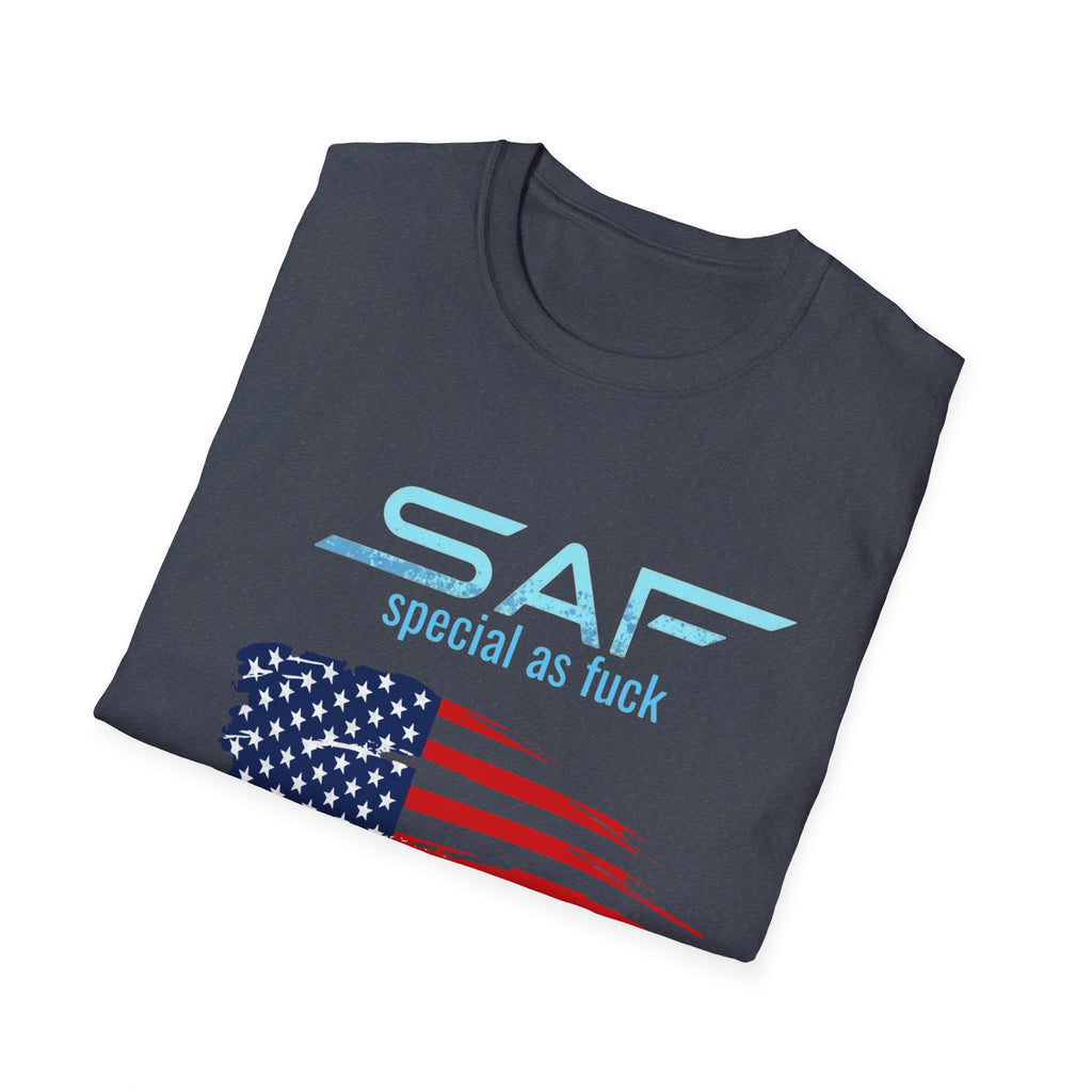 T-Shirt — "SAF Special As F***" American Flag Graphic Patriotic Tee