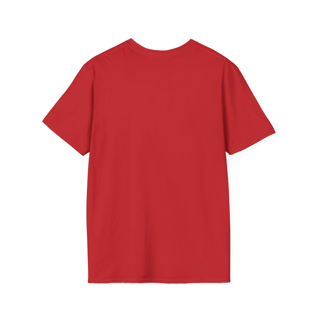 SAF Red Script Galaxy T-Shirt — Space Graphic Tee with 'SAF' Design