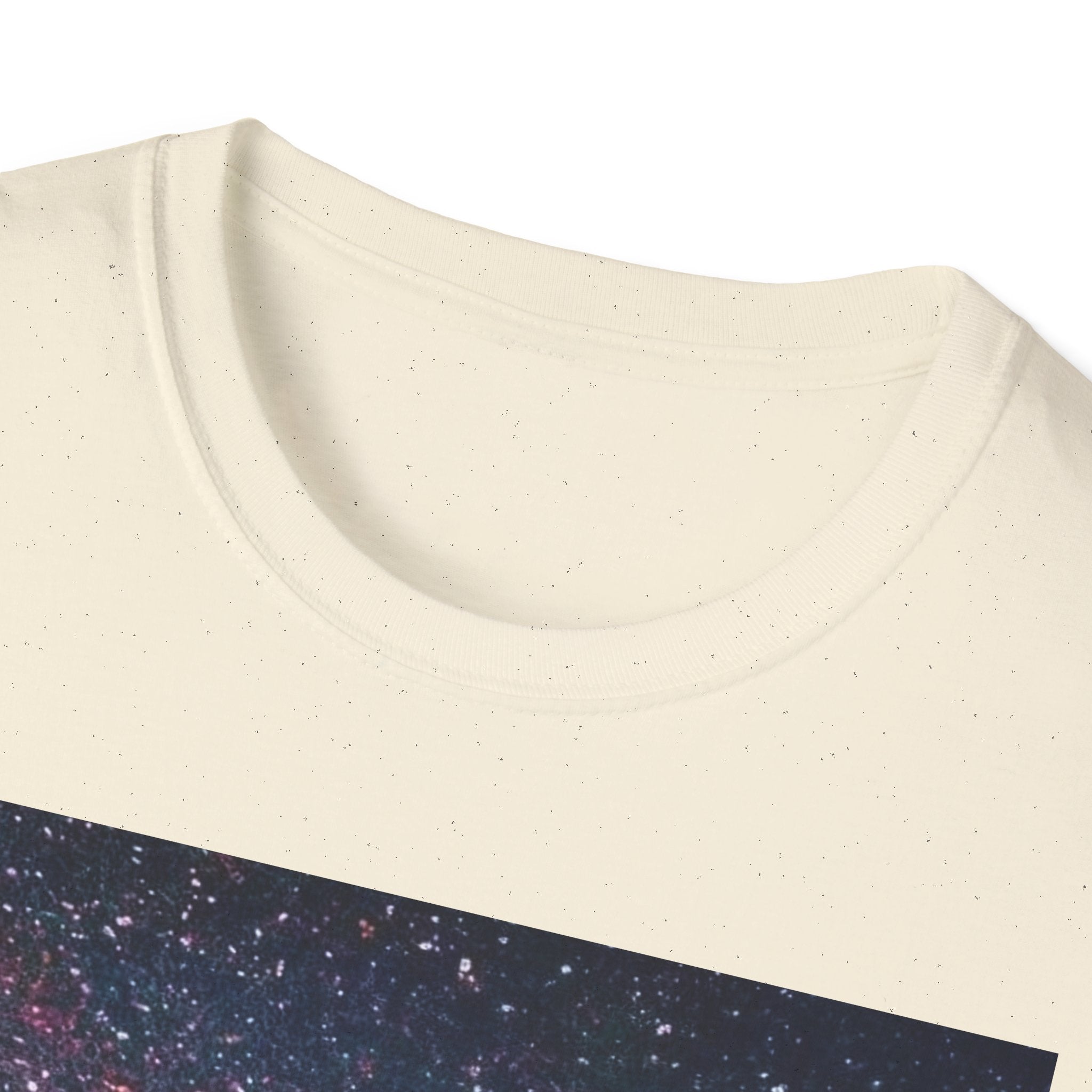 SAF Red Script Galaxy T-Shirt — Space Graphic Tee with 'SAF' Design