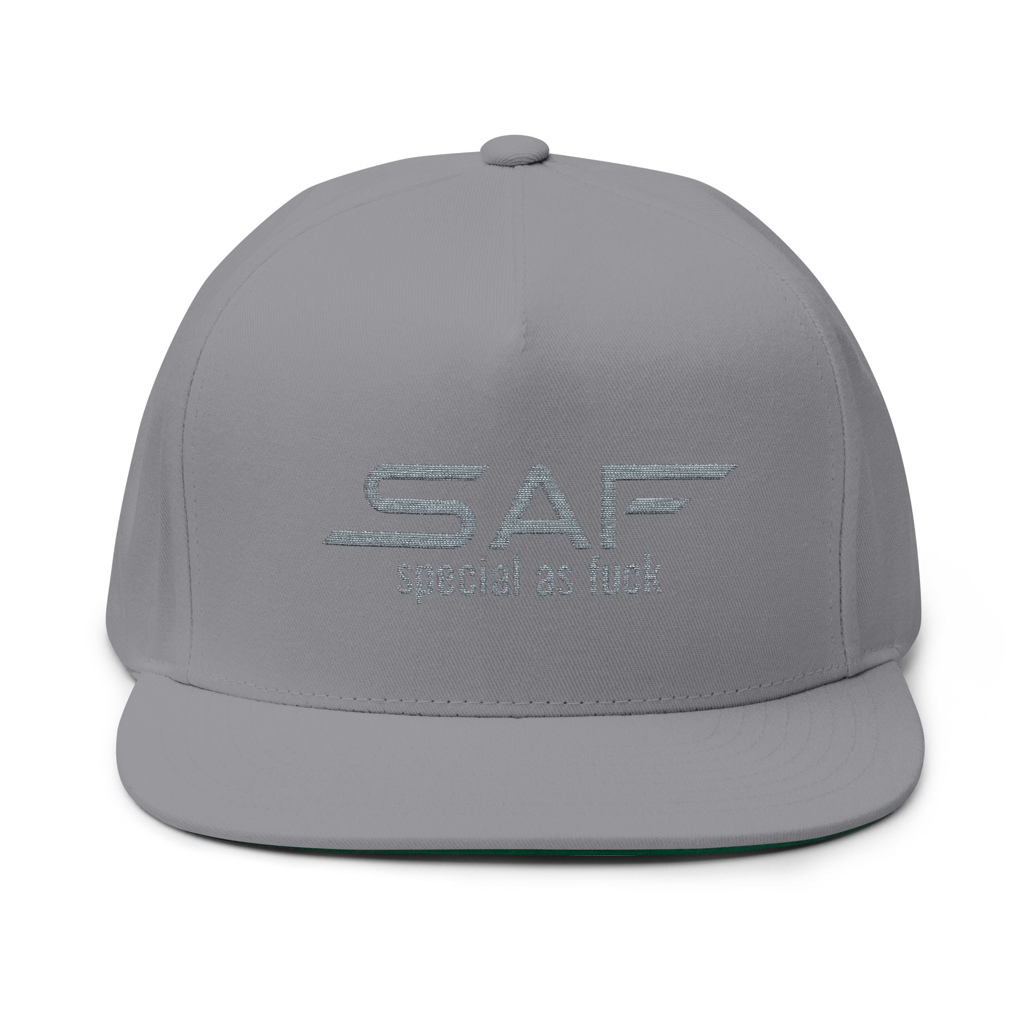 SAF Embroidered Flat Bill Cap — 'special as fuck' Snapback Hat