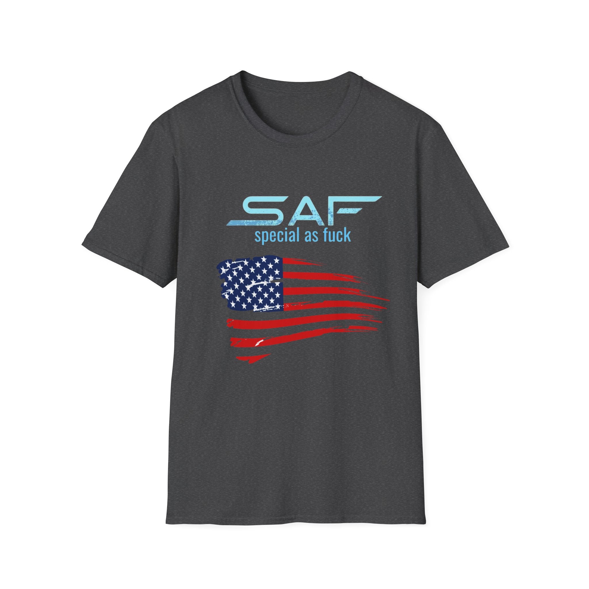 T-Shirt — "SAF Special As F***" American Flag Graphic Patriotic Tee