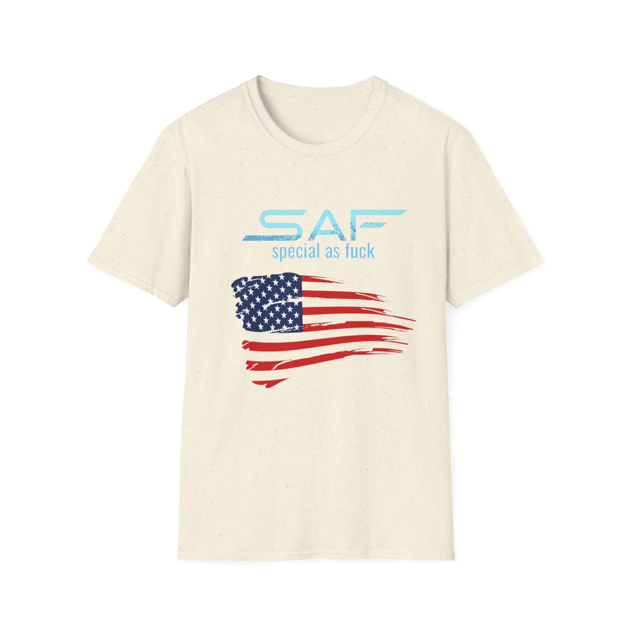 T-Shirt — "SAF Special As F***" American Flag Graphic Patriotic Tee