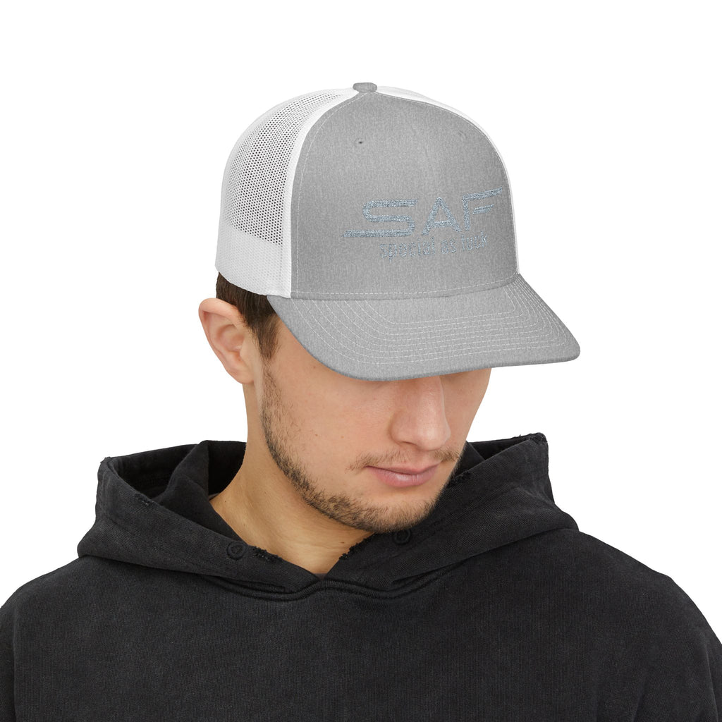 Trucker Cap — "SAF (Special As F**k)" Embroidered Snapback