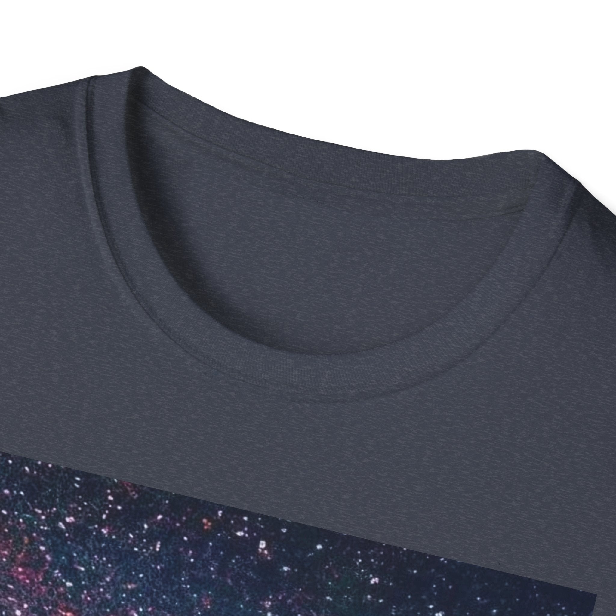 SAF Red Script Galaxy T-Shirt — Space Graphic Tee with 'SAF' Design