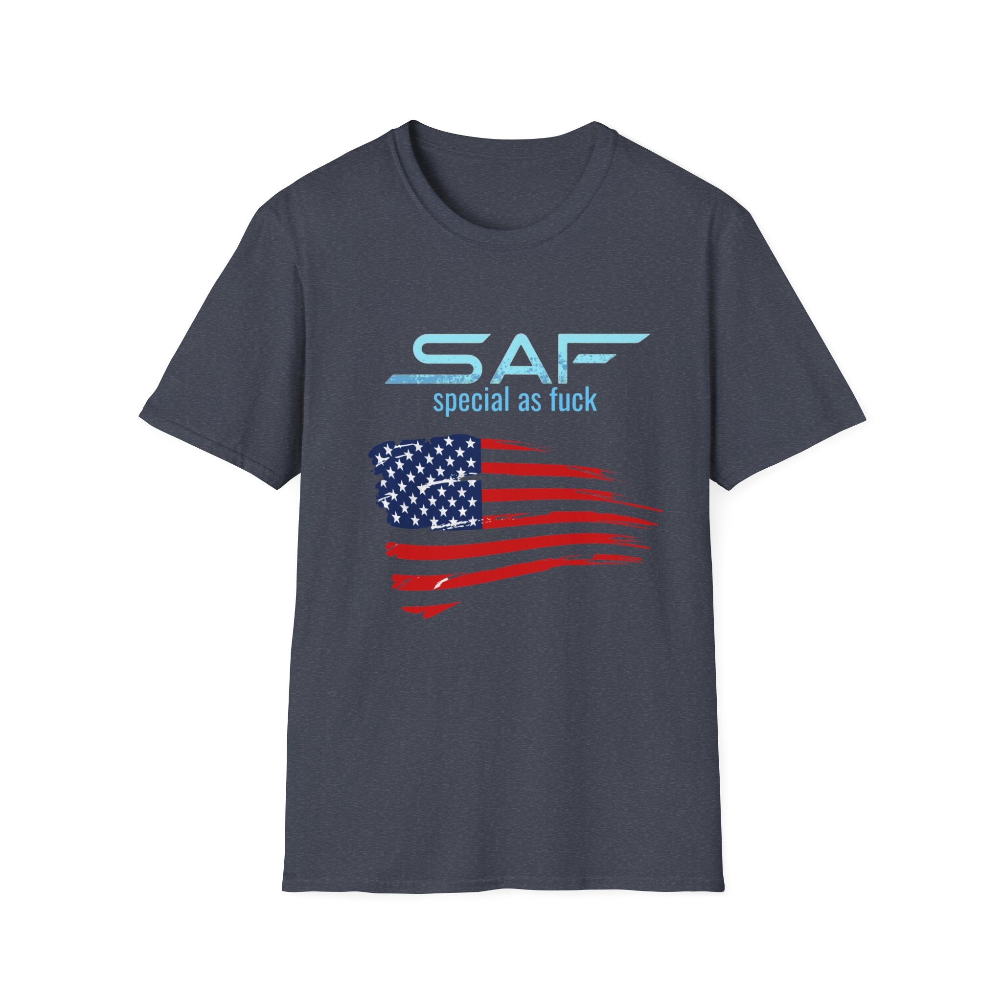 T-Shirt — "SAF Special As F***" American Flag Graphic Patriotic Tee