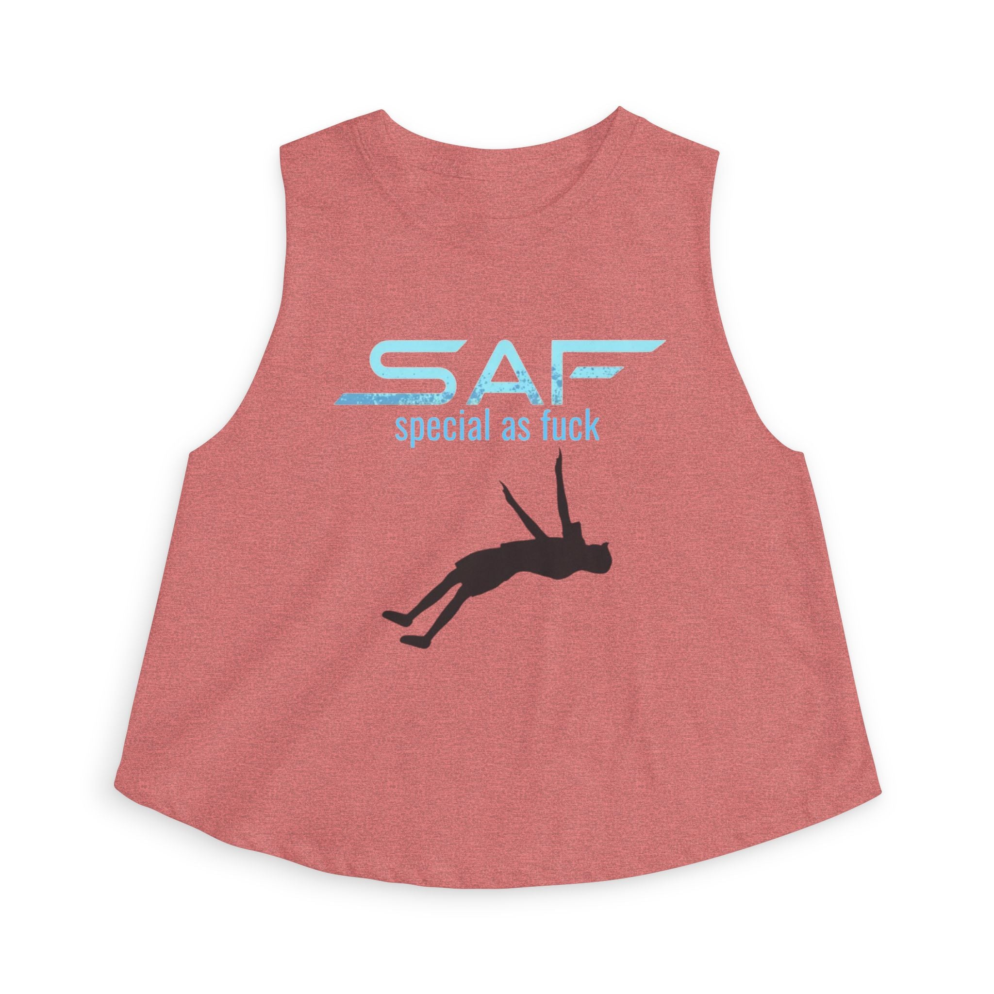 Crop Top — "SAF (Special As F**k)" Swing Silhouette Graphic