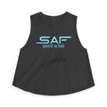Crop Top — "SAF (Special As F**k)" Swing Silhouette Graphic